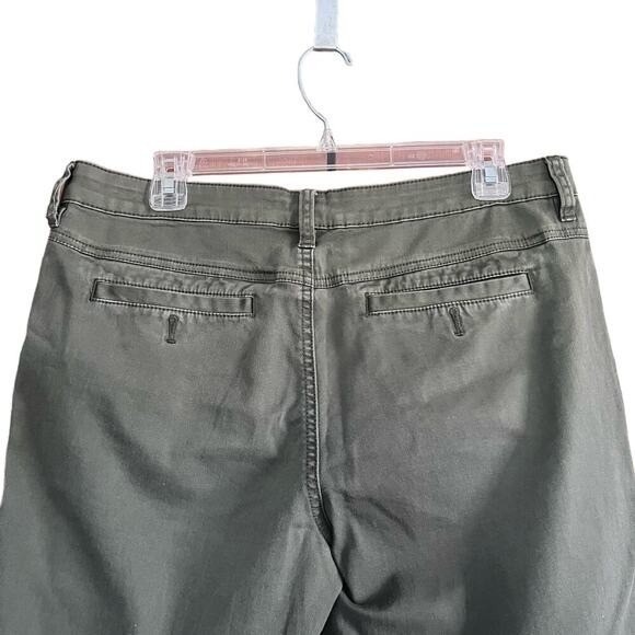 Prana Size 12 Olive Green Cotton Halle Straight Leg Hiking Utility Pants  (L369) - Picture 4 of 6